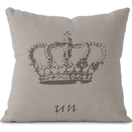 001 S-337174 | Primary Silo | French Un Crown Pillow by Zentique in natural linen and linen. Made from linen in a cottage & farmhouse style.