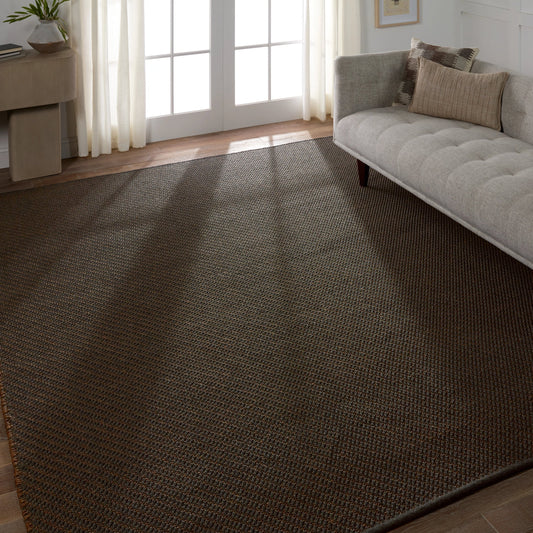 Quinton QTN03 Rug by Jaipur Living in black, dark brown. Made from 60% polypropylene, 25% polyester, 15% viscose in a unique style.