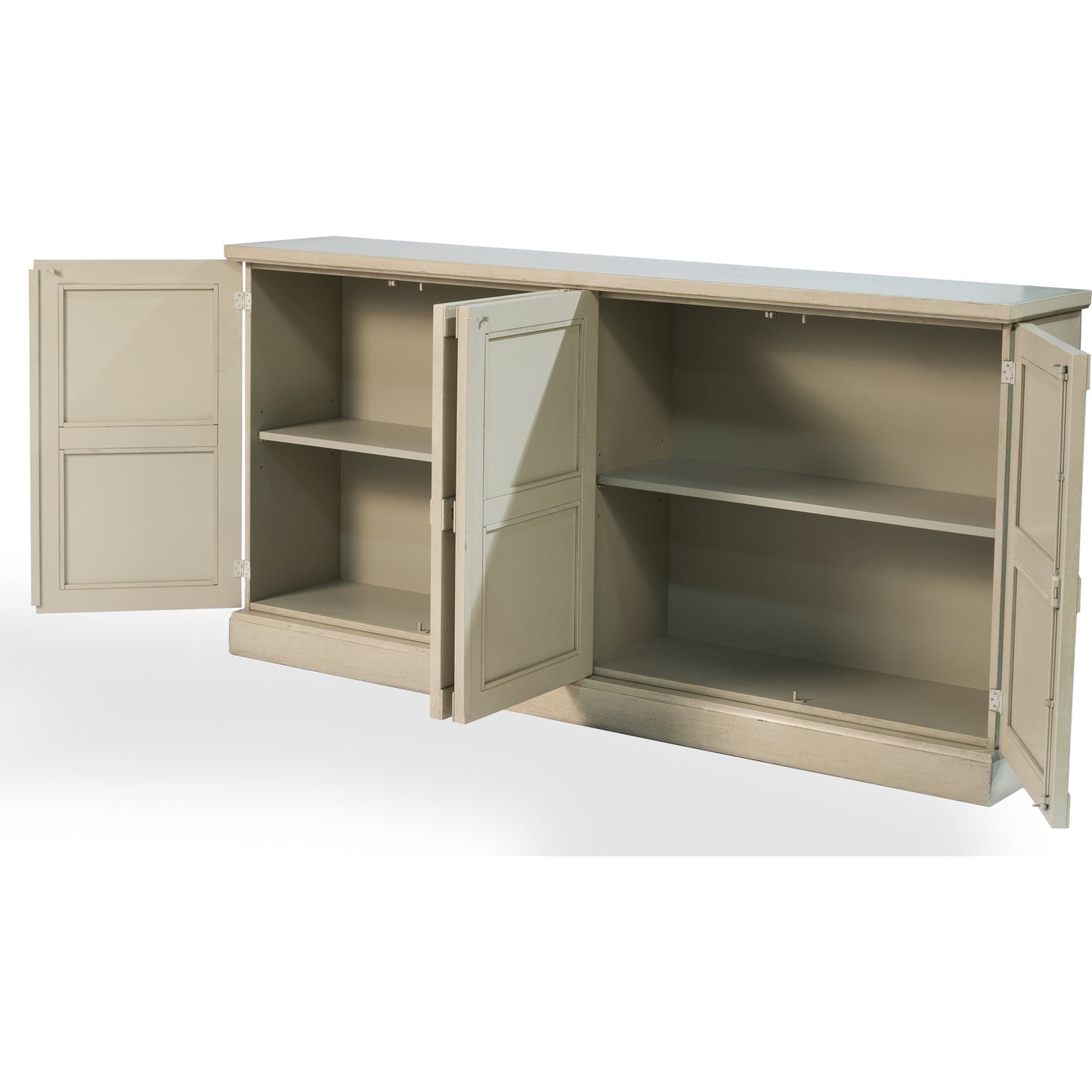003 S-243501 | Additional Silo | Lionisio Buffet, 75" by Sarreid Ltd. in washed grey and washed gray finish. Made from wood in a cottage & farmhouse style.