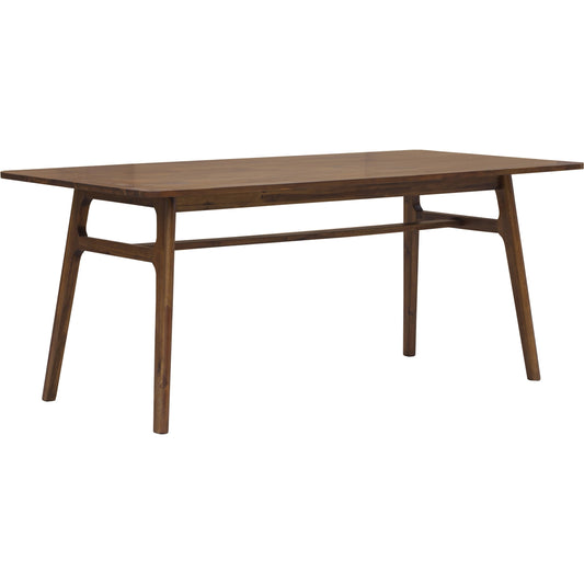 Remix Dining Table by LH Imports in brown. Made from solid acacia, veneer in a modern style.