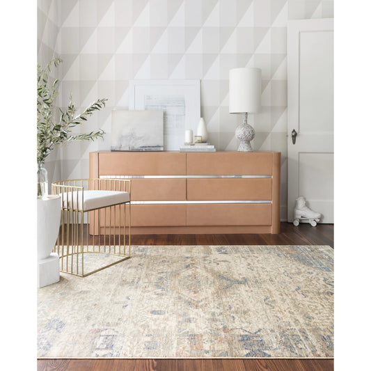 Revere REV-06 Rug by Loloi in ivory, blue. Made from 100% polyester in a modern style.