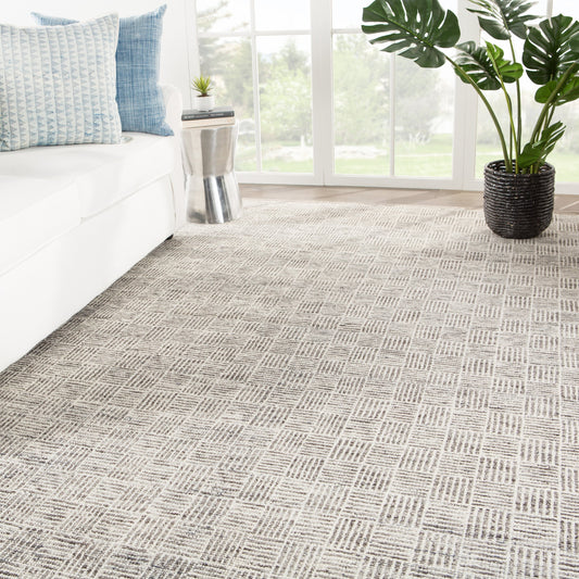 Rize RIZ05 Rug by Jaipur Living in ivory, black. Made from 100% wool in a unique style.