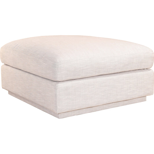 001 S-339738 | Primary Silo | Justin Ottoman by Moe's Home Collection in taupe. Made from 90% polyester, 10% linen upholstery, solid pine wood frame, mdf, foam in a modern style.