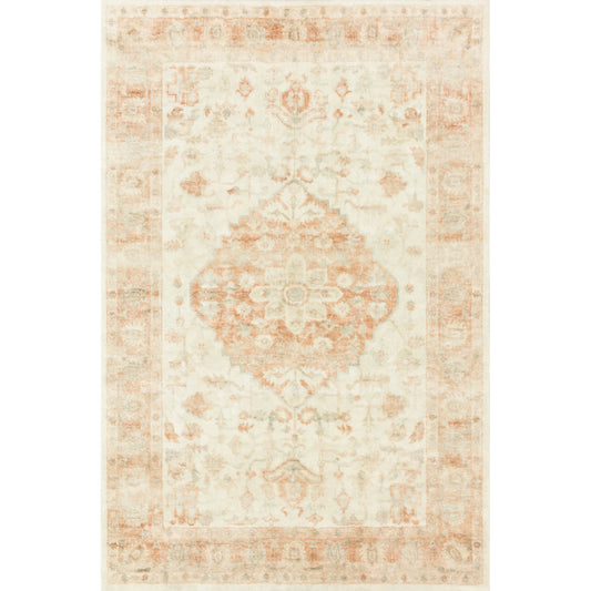 001 SR-785538,SR-785539,SR-785540,SR-785543,SR-785544,SR-785545 | Primary Silo | Rosette Mila Rug by Loloi in ivory, terracotta. Made from 100% polyester in a traditional style.