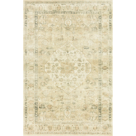001 SR-785554,SR-785555,SR-785556,SR-785559,SR-785560,SR-785561 | Primary Silo | Rosette Emerson Rug by Loloi in sand, ivory. Made from 100% polyester in a traditional style.