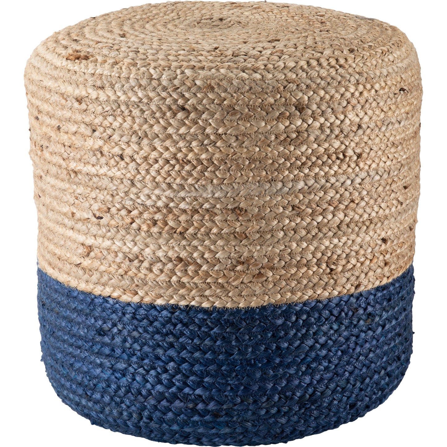 004 SR-861830 | Primary Silo | Saba Oliana 18" Pouf by Jaipur Living. Made from 100% jute in a coastal style.