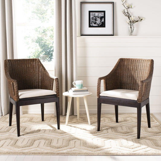 Northumberland Arm Chair by HedgeApple Essentials in brown. Made from mahogany, cotton in a modern style.