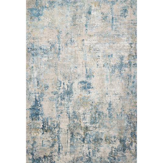 Sienne SIE-06 Rug by Loloi in gray, blue. Made from 65% viscose, 35% acrylic in a modern style.