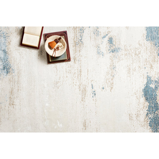 Sienne SIE-08 Rug by Loloi in sand, ocean. Made from 65% viscose, 35% acrylic in a modern style.