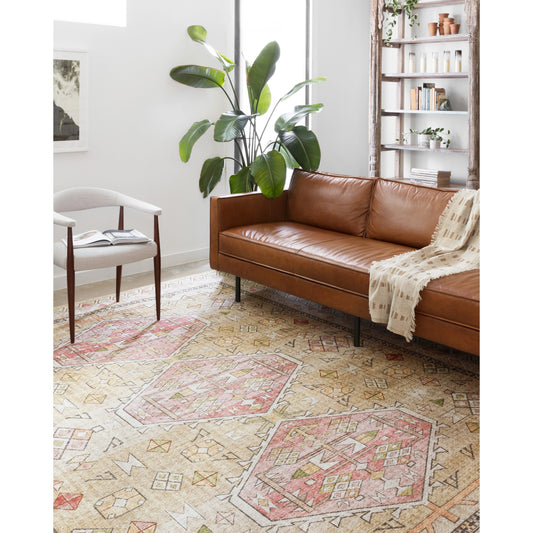 Skye SKY-04 Rug by Loloi in gold, blush. Made from 100% polyester in a eclectic & global style.