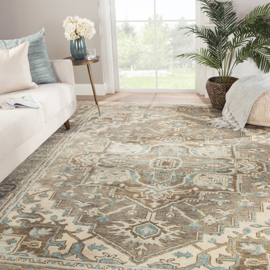 Salinas SLN07 Rug by Jaipur Living in gray, blue. Made from 100% wool in a unique style.
