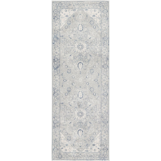 Solace SOC02 Rug by Jaipur Living in light gray, dark blue. Made from unique in a unique style.
