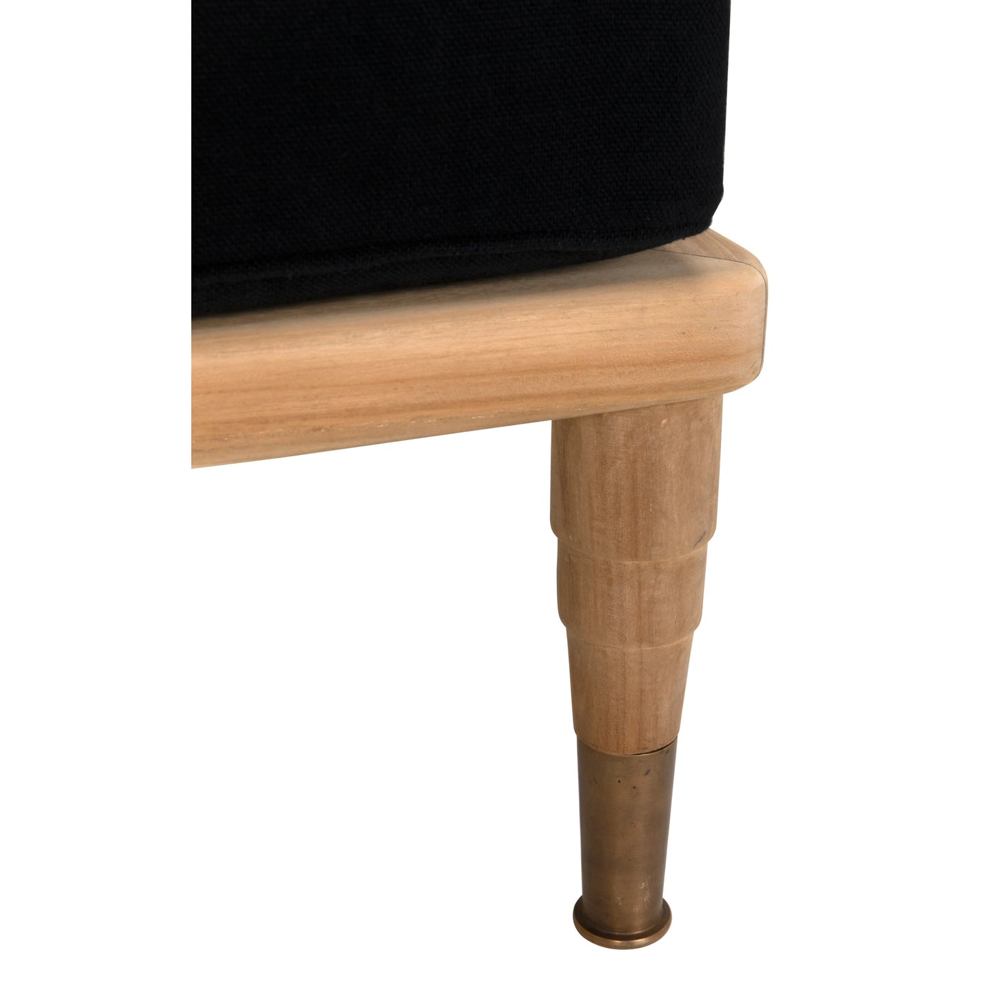 006 SI-1975492 | Additional Silo | Murphy Chair by Noir in natural teak, black. Made from teak and black cotton in a cottage & farmhouse style.