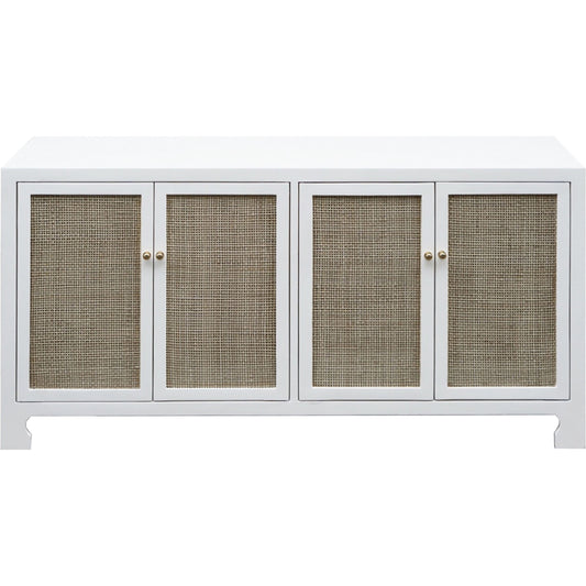 Sofia Cane Cabinet by Worlds Away. Made from hardwood solids, mdf, caning, metal in a modern style.