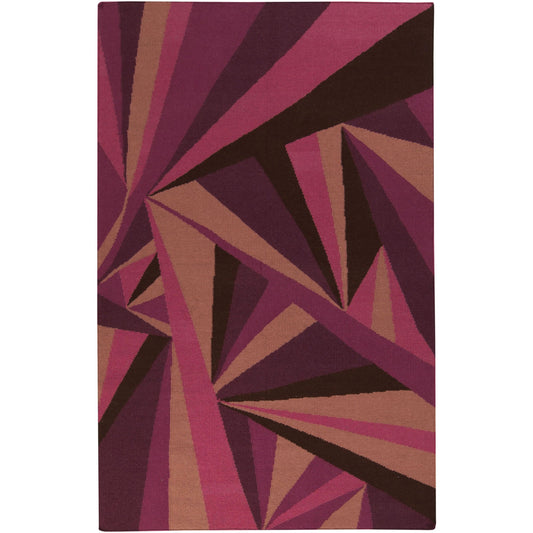 001 36353-17181,36353-17182,36353-17184 | Primary Silo | Voyages VOY-53 Indoor/Outdoor Rug by Surya in magenta, rust, burgandy, red, dark brown. Made from 100% wool in a unique style.