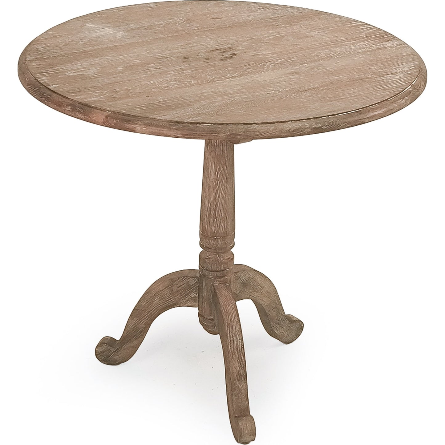 003 S-337945 | Additional Silo | Monroe Round Table by Zentique in limed gray and oak. Made from oak in a traditional style.