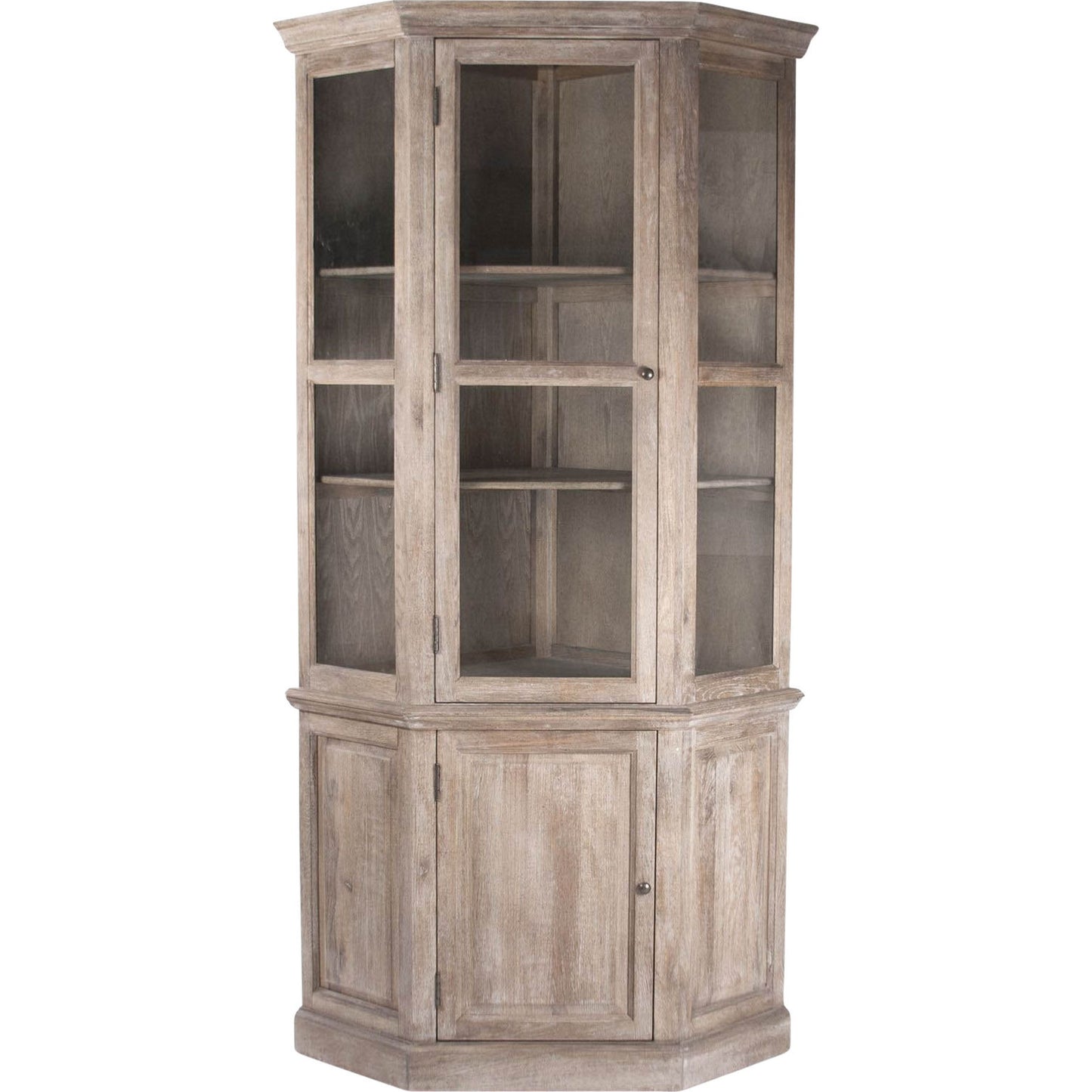 001 S-337087 | Additional Silo | Edgar Cabinet by Zentique in limed gray and oak. Made from oak in a cottage & farmhouse style.