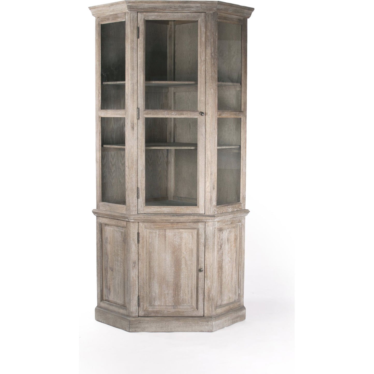 002 S-337087 | Additional Silo | Edgar Cabinet by Zentique in limed gray and oak. Made from oak in a cottage & farmhouse style.