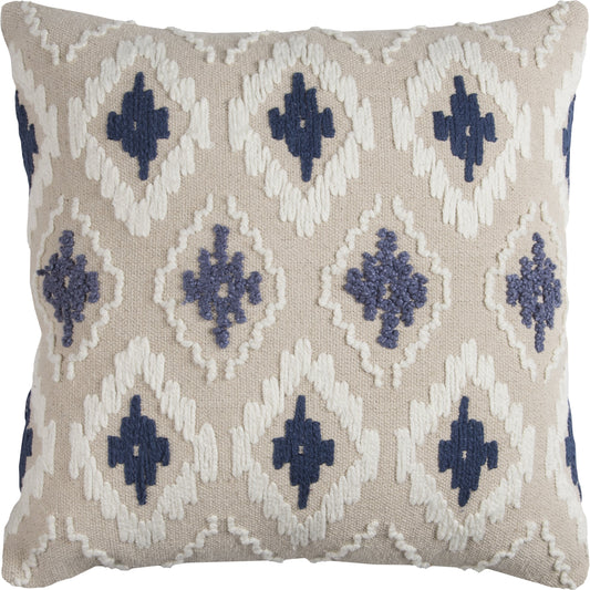 Anne Pillow by HedgeApple Essentials in natural indigo. Made from polyester, cotton in a rustic style.