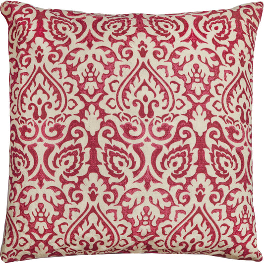 Keya Pillow by HedgeApple Essentials in red, natural. Made from cotton in a traditional style.