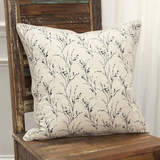 Beaver Pillow by HedgeApple Essentials in blue. Made from cotton in a cottage & farmhouse style.