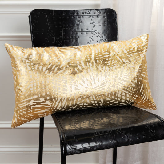 Delta Pillow by HedgeApple Essentials in gold. Made from cotton in a unique style.
