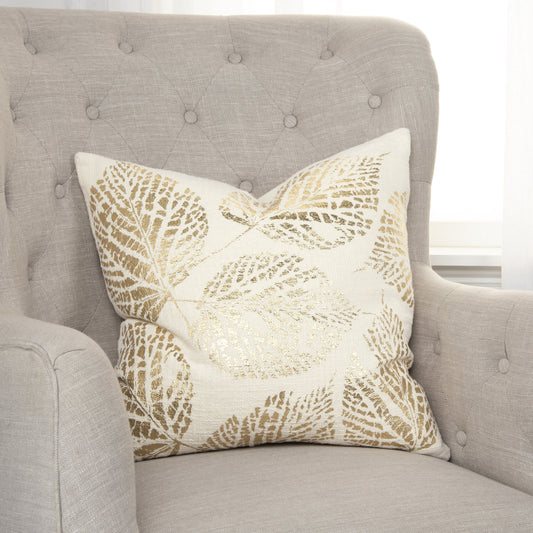 Levy Pillow by HedgeApple Essentials in gold, ivory. Made from unique in a modern style.