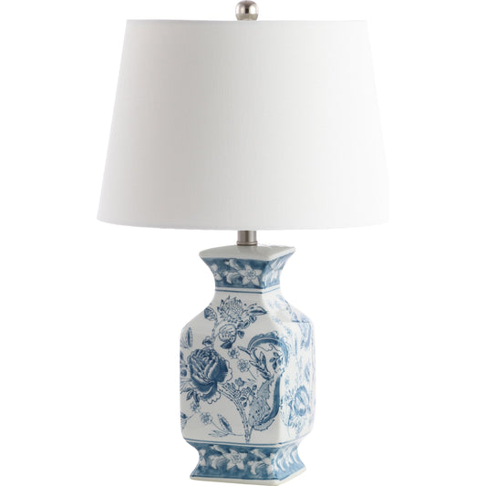 Terry Table Lamp by HedgeApple Essentials in blue, white. Made from ceramic, cotton in a traditional style.
