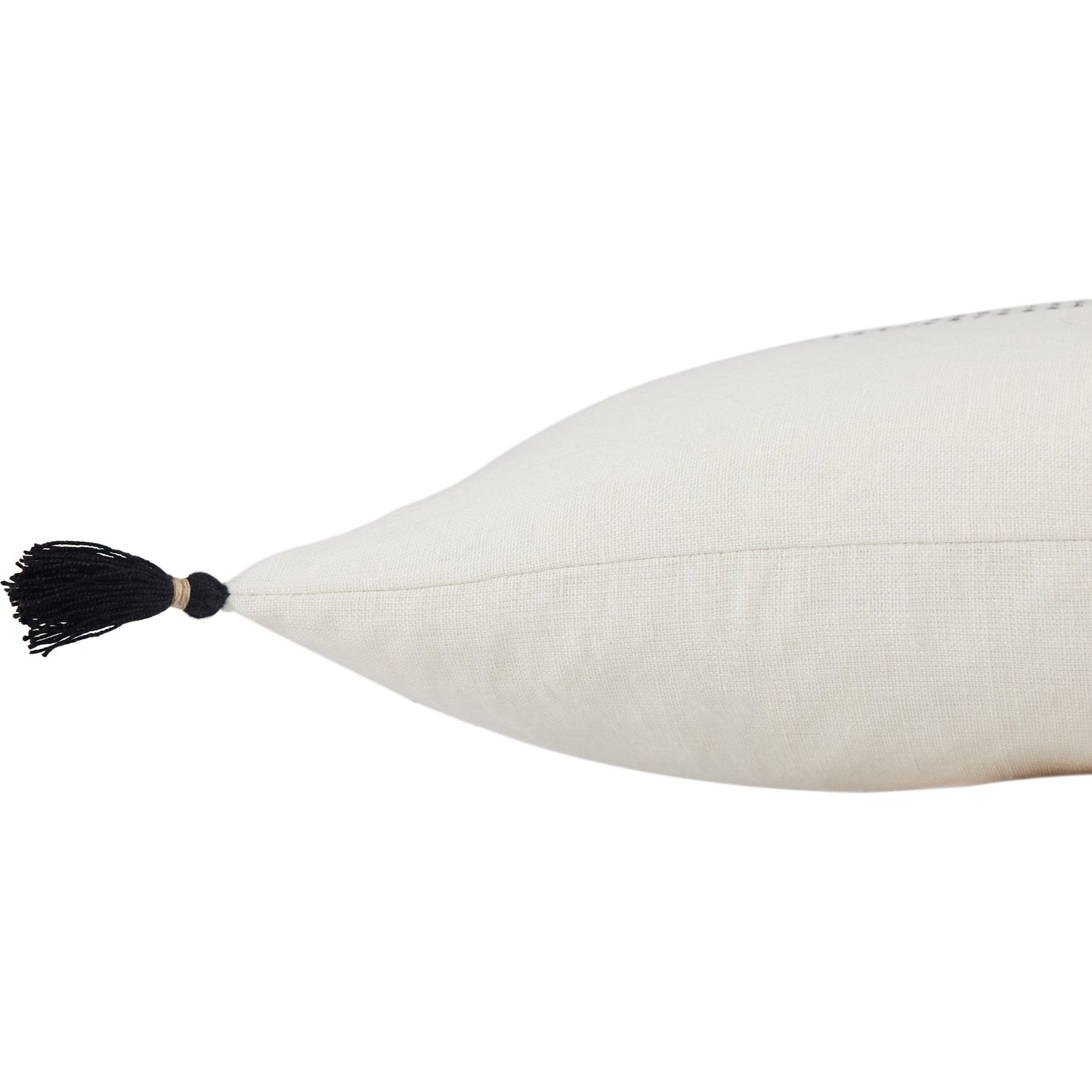 002 SR-861856,SR-861857 | Closeup | Taiga TGA01 Pillow by Jaipur Living in white, beige. Made from 100% linen in a rustic style.