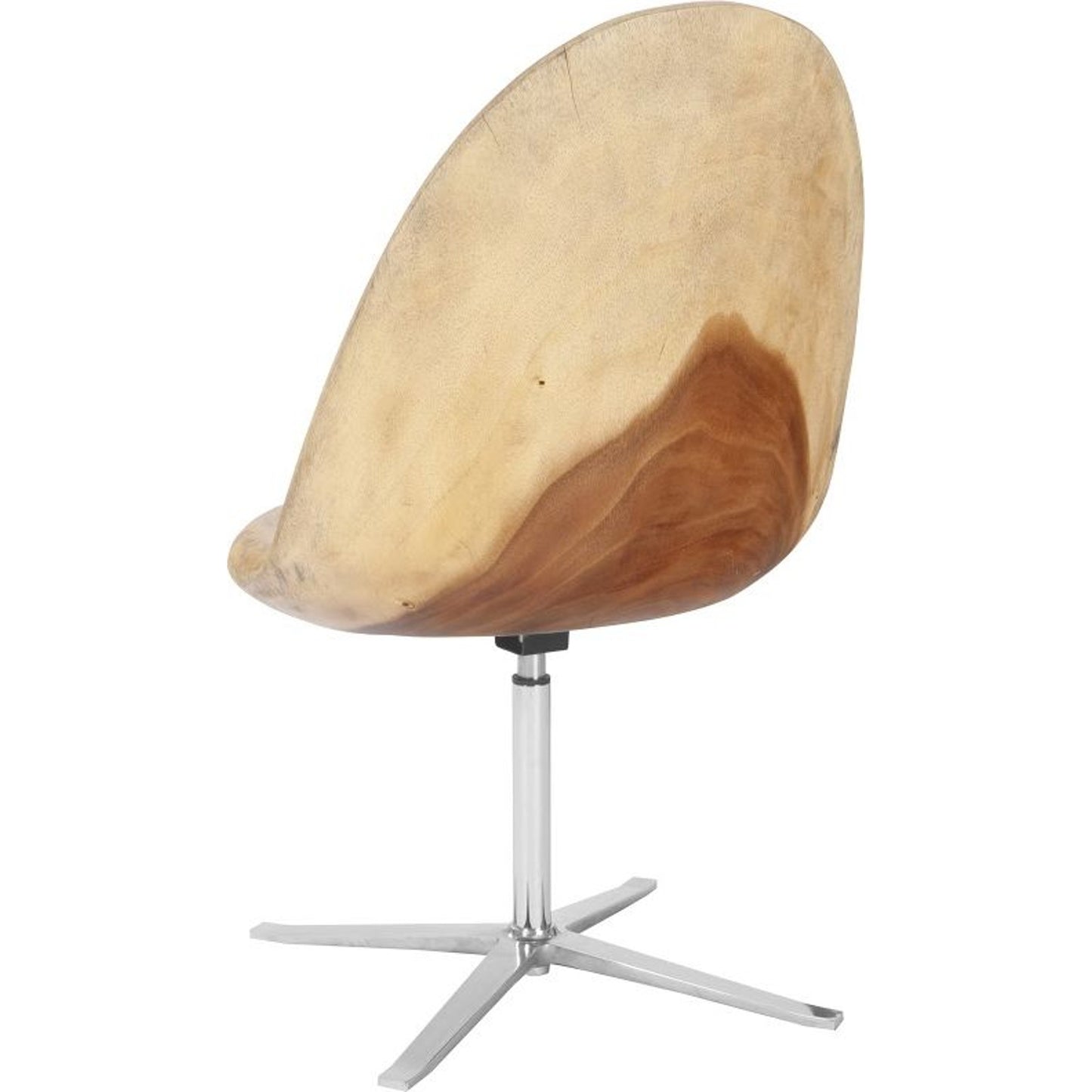 002 SR-820938 | Additional Silo | Smoothed Swivel Chair by Phillips Collection in brown, silver. Made from wood in a eclectic & global style.