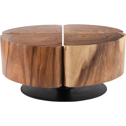 Clover Natural Coffee Table by Phillips Collection. Made from unique in a rustic style.