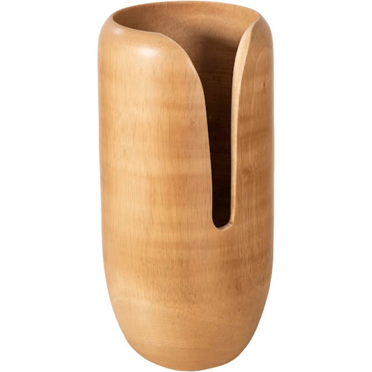 Interval Wood Vase by Phillips Collection in black. Made from wood, mango in a modern style.