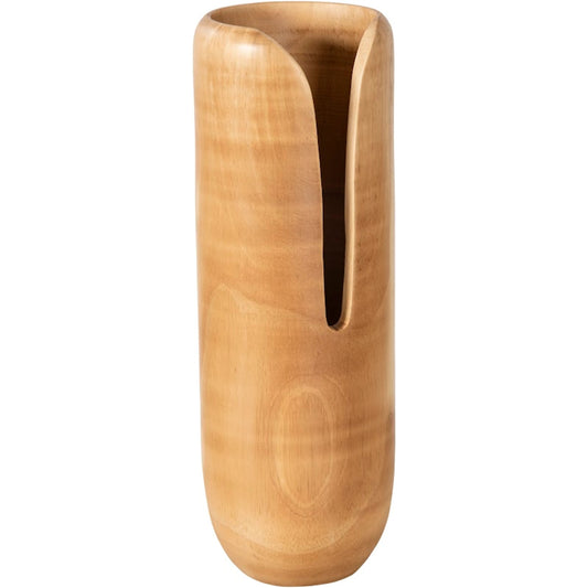 Interval Wood Vase by Phillips Collection in black. Made from wood, mango in a modern style.