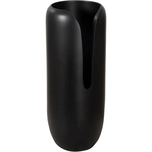 Interval Wood Vase by Phillips Collection in black. Made from wood, mango in a modern style.