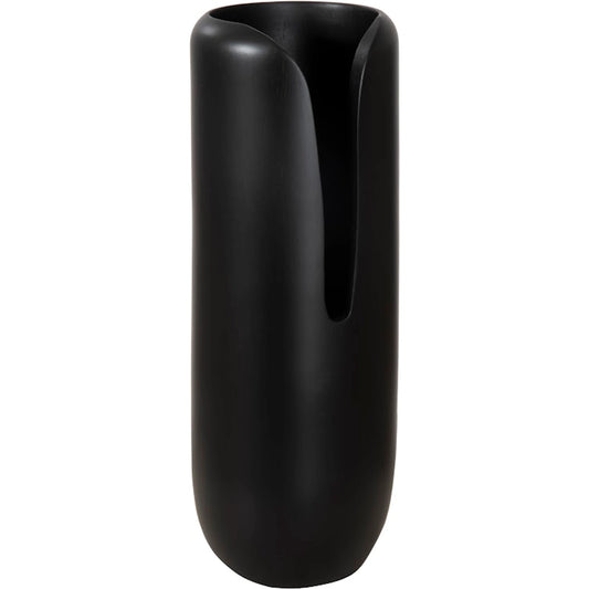 Interval Wood Vase by Phillips Collection in black. Made from wood, mango in a modern style.
