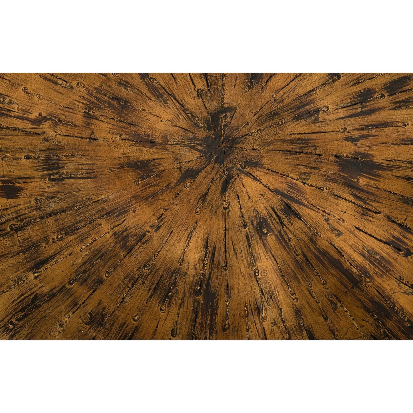 002 SR-820633 | Closeup | Medallion Wall Art by Phillips Collection in brown, amber and rust. Made from metal in a modern style.