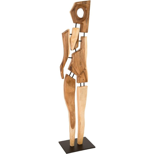 Jill Chamcha Wood Sculpture by Phillips Collection in brown, black. Made from wood in a eclectic & global style.