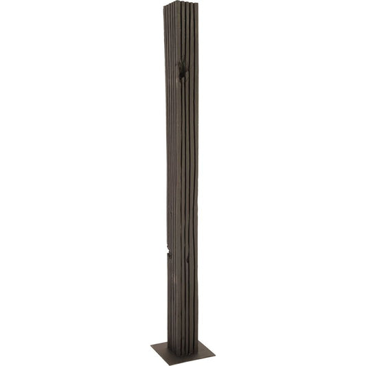 Black Wood Linear Abstract Sculpture by Phillips Collection in black and charred. Made from wood in a eclectic & global style.