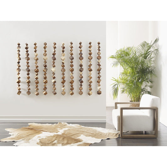 Dice Wall Art by Phillips Collection in brown. Made from wood in a eclectic & global style.
