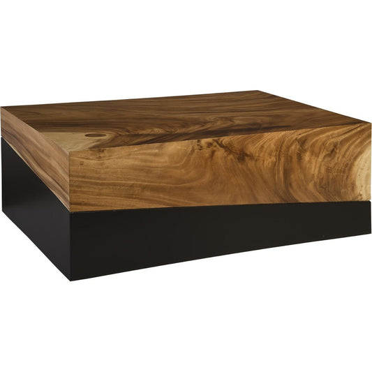 Geometry Rectangular Coffee Table by Phillips Collection in gray stone. Made from unique in a rustic style.