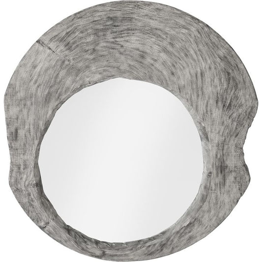 Gray Stone Freeform Mirror by Phillips Collection in gray and gray stone. Made from wood in a eclectic & global style.