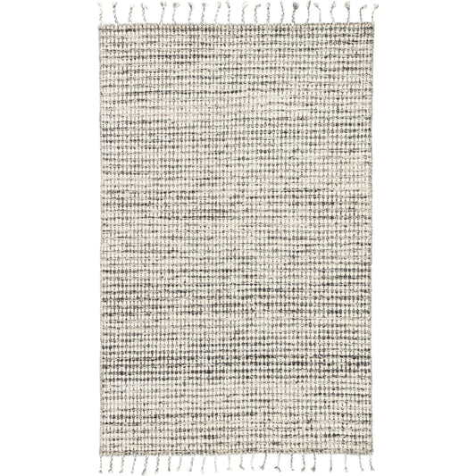Tamil TIL02 Rug by Jaipur Living in ivory, black. Made from 60% sari silk, 40% wool in a unique style.