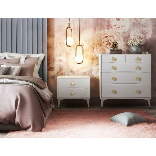 Divine Chest by TOV Furniture in white. Made from mdf in a modern style.