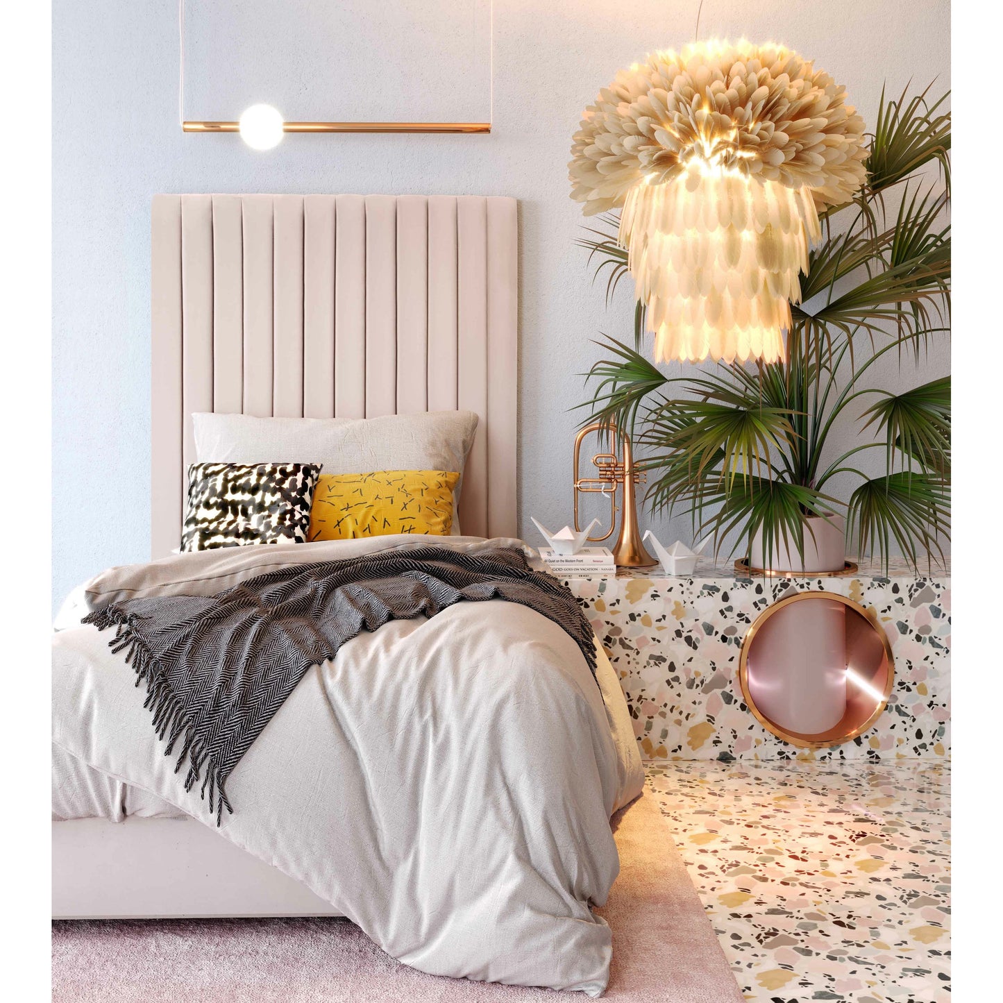 023 SR-389523 | Lifestyle | Arabelle Bed by TOV Furniture. Made from unique in a modern style.