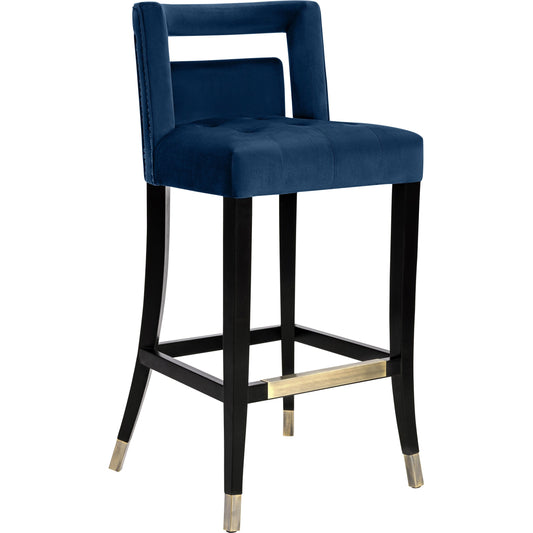 Hart Velvet Counter Stool by TOV Furniture. Made from velvet, birch in a transitional style.