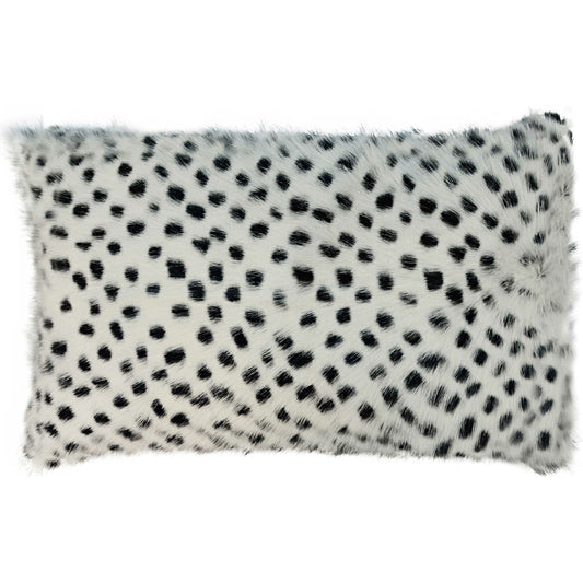 001 SR-893982 | Primary Silo | Goatskin Lumbar Pillow by TOV Furniture in white leopard. Made from goatskin in a eclectic & global style.