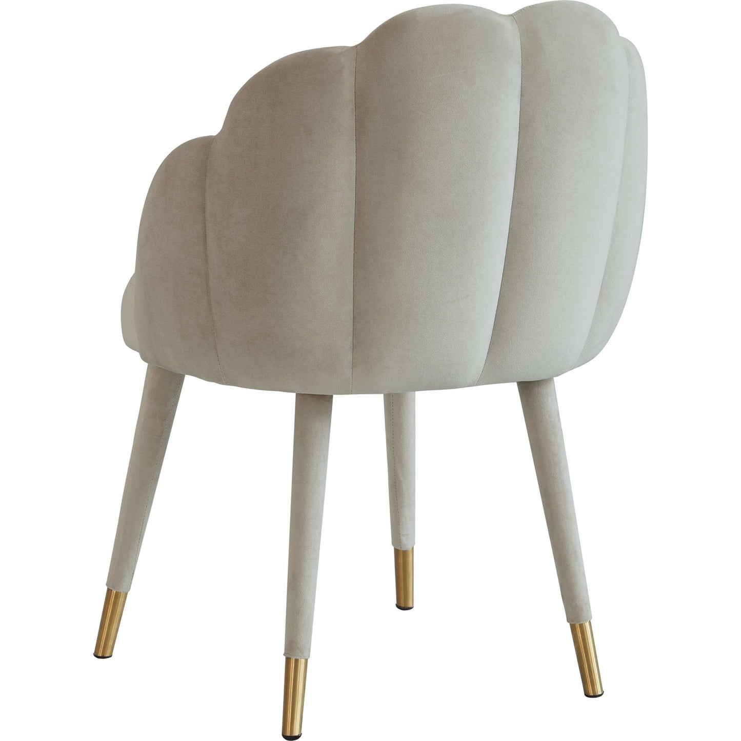 003 SR-893979 | Additional Silo | Gardenia Velvet Dining Chair by TOV Furniture in light gray. Made from velvet in a transitional style.