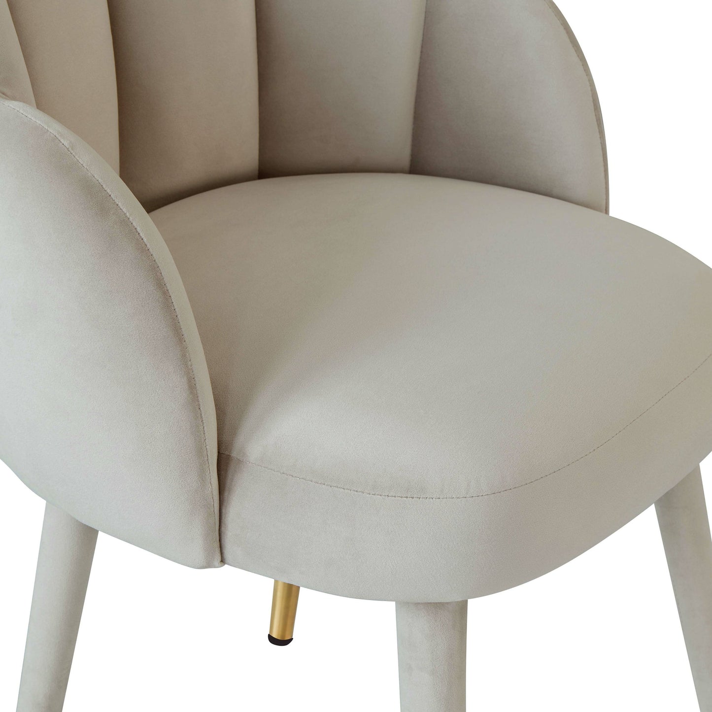 004 SR-893979 | Additional Silo | Gardenia Velvet Dining Chair by TOV Furniture in light gray. Made from velvet in a transitional style.