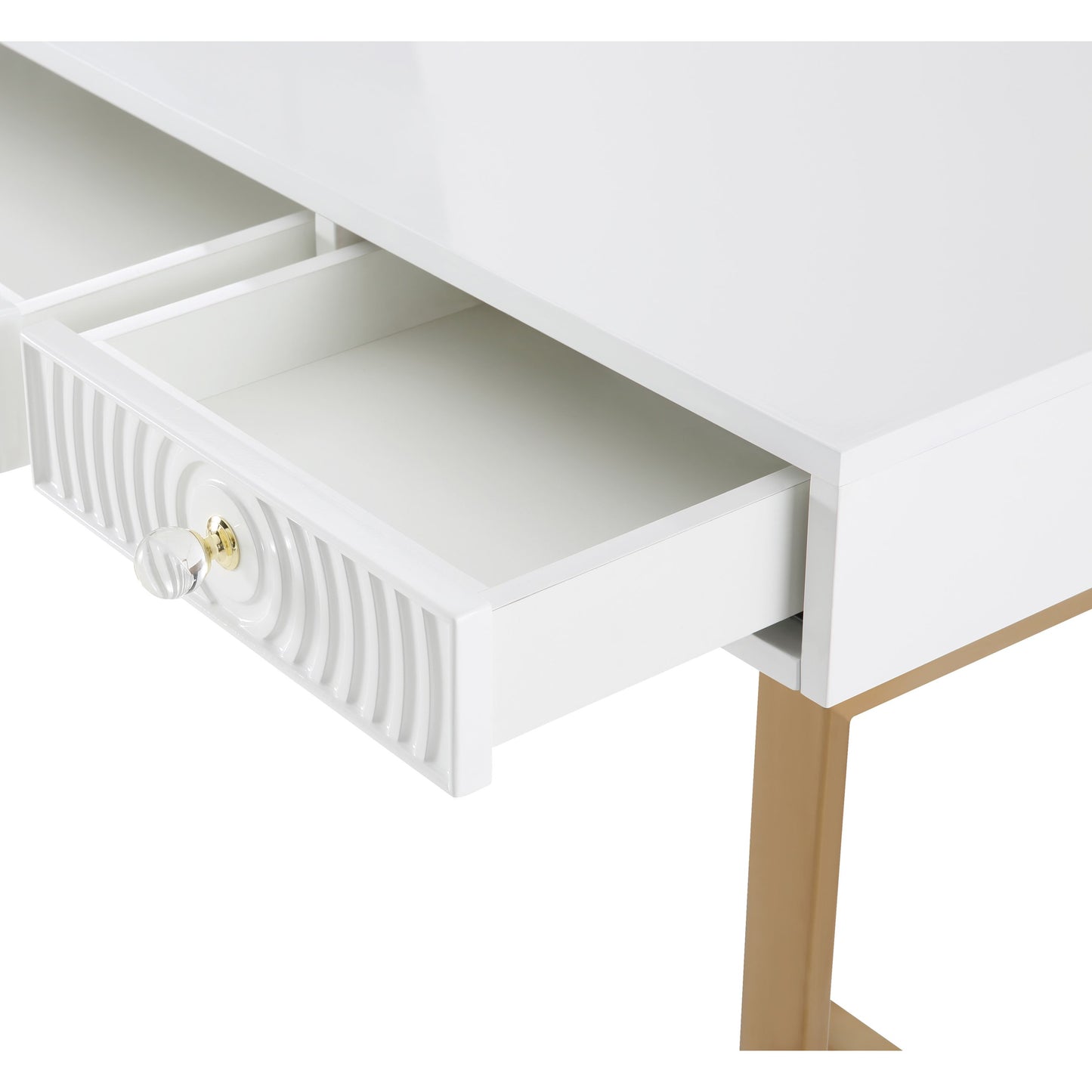 009 SR-833841 | Additional Silo | Janie Lacquer Desk by TOV Furniture. Made from mdf in a transitional style.