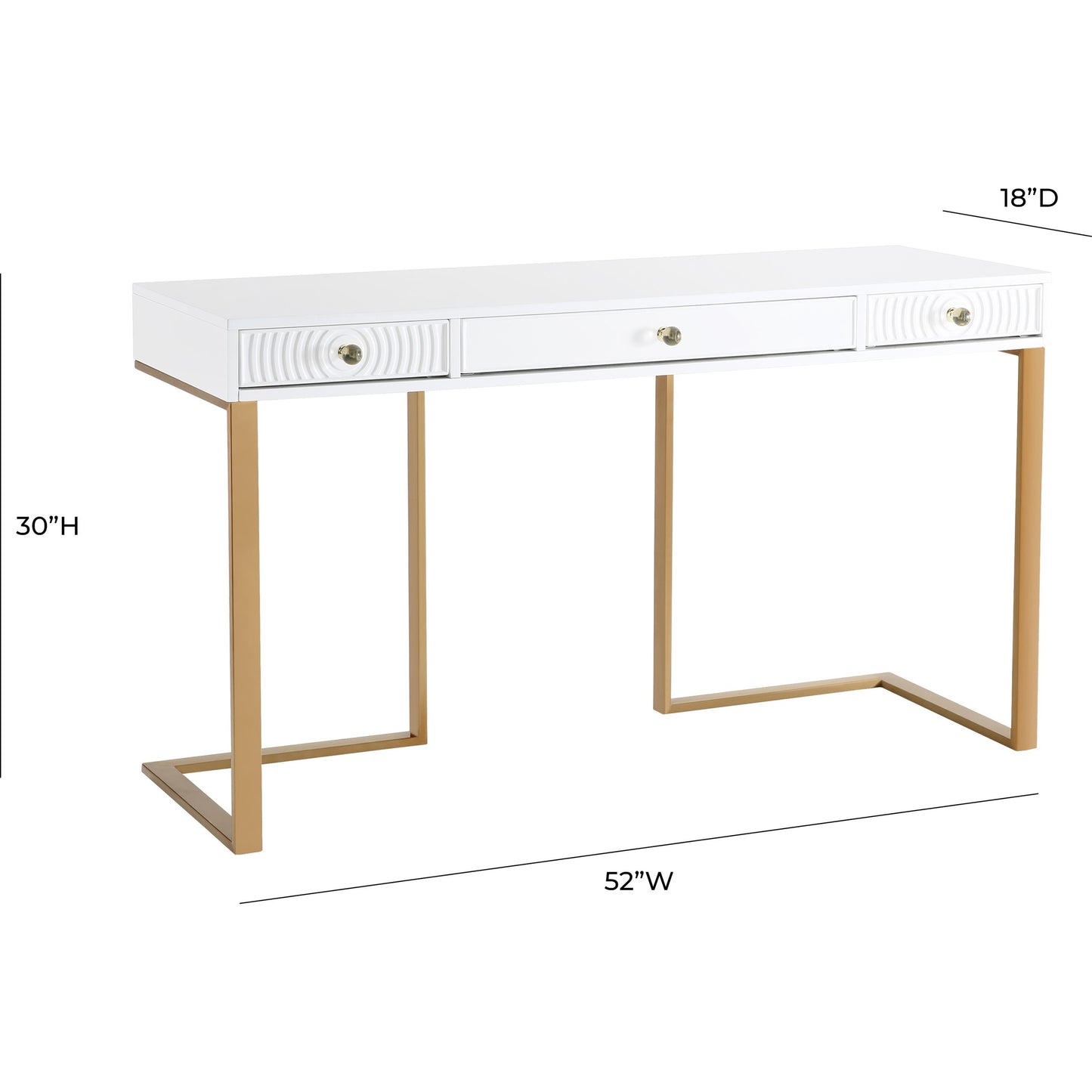 015 SR-833841 | Additional Silo | Janie Lacquer Desk by TOV Furniture. Made from mdf in a transitional style.